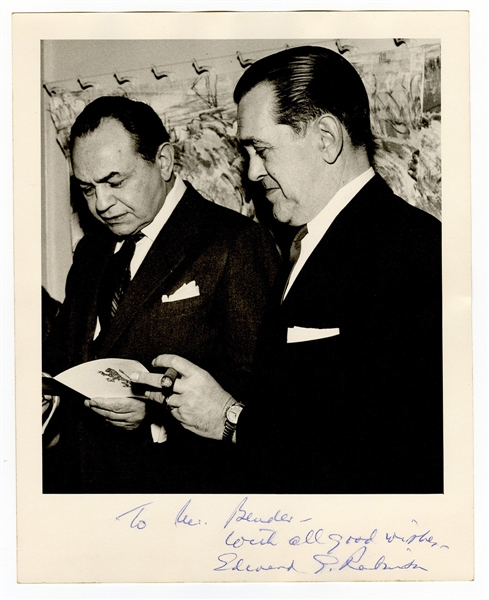 Edward G. Robinson Signed and Inscribed Photograph JSA