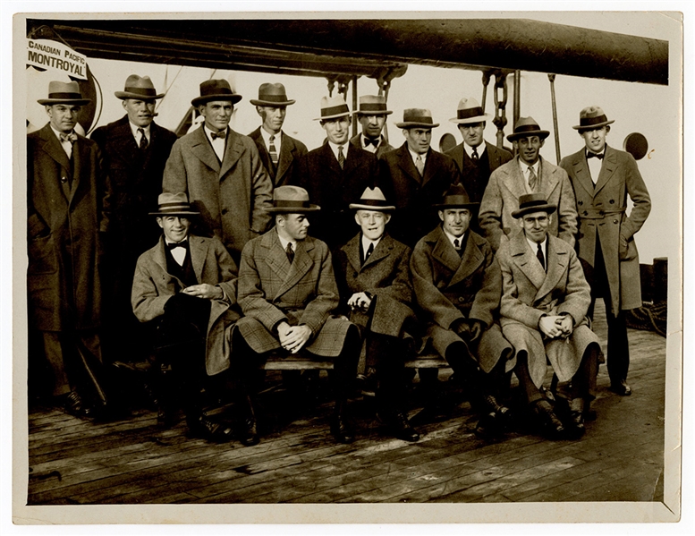 1924 US Baseball Tour of Europe Players on Voyage Photograph