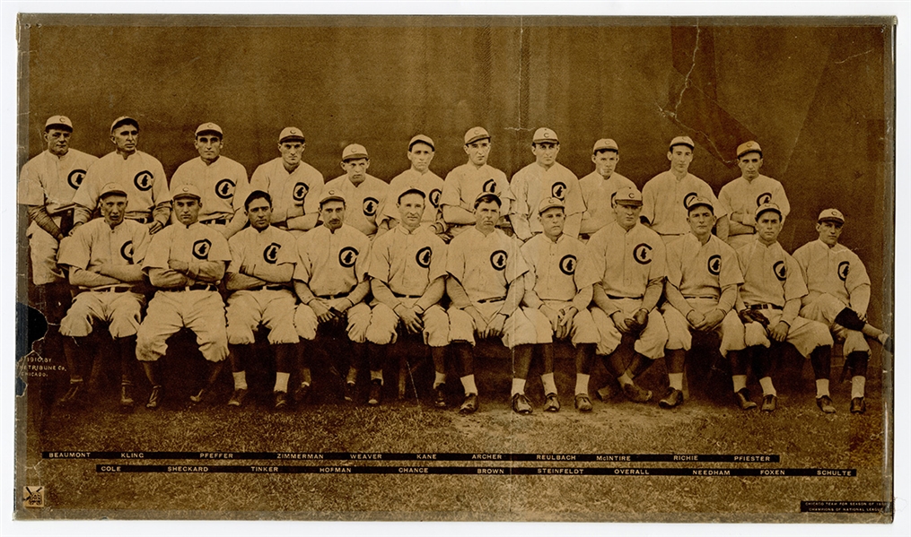 1910 Chicago Tribune Newspaper Premium Photograph of the Chicago Cubs