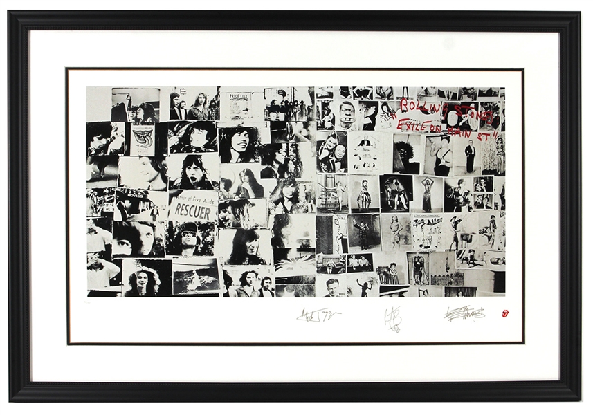 Rolling Stones "Exile on Main Street" Original Limited Edition Plate Signature Lithographic Print
