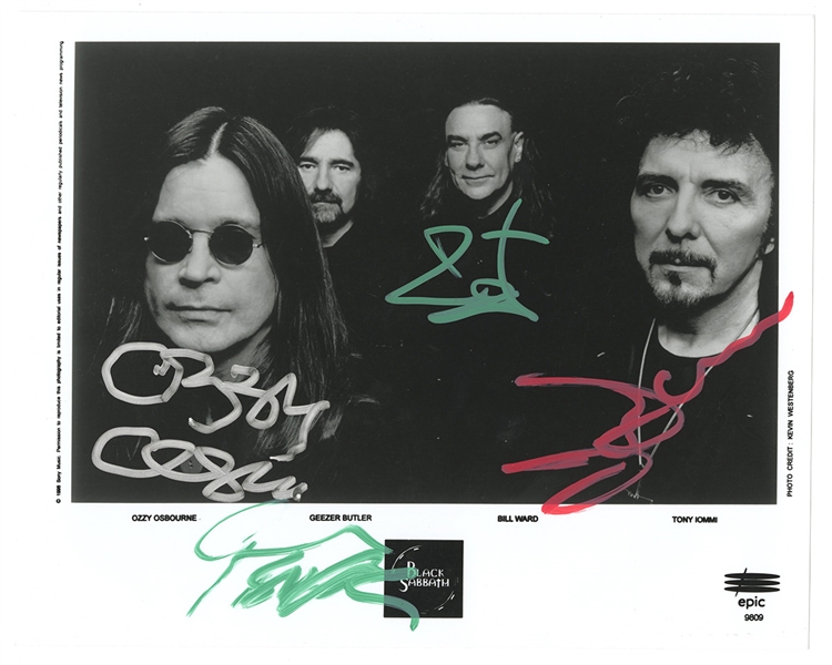 Black Sabbath Signed Promotional Photograph