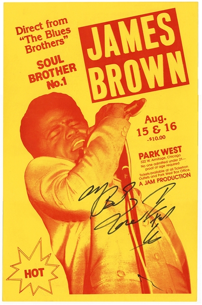 James Brown Signed "Soul Brother No. 1" Concert Poster