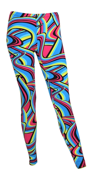 Nicki Minaj "Femme Fatale" Tour with Britney Spears Meet-and-Greet Colorful Psychedelic Design Leggings