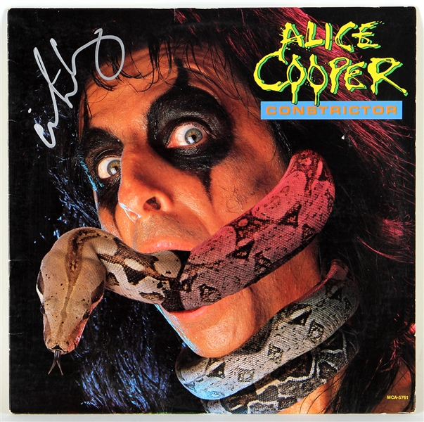 Alice Cooper Signed “Constrictor” Album JSA