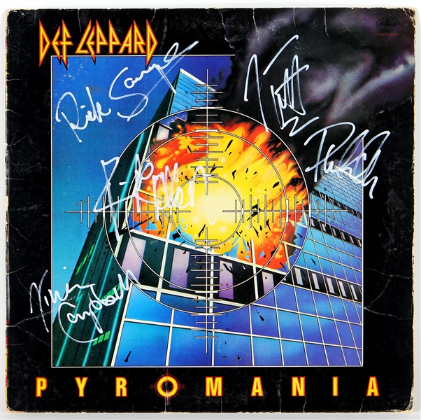 Def Leppard Signed “Pyromania” Album and Promotional Photographs JSA