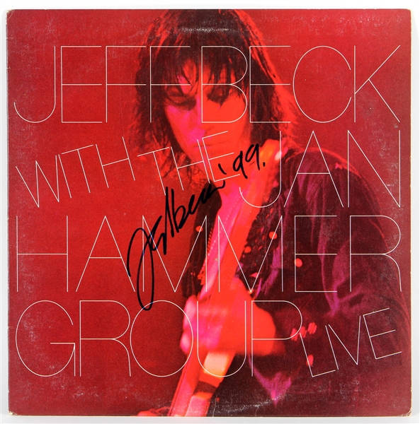 Jeff Beck Signed “Jeff Beck With The Jan Hammer Group Live” Album JSA