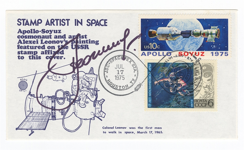 Alexei Leonov Signed Apollo Soyuz First Day Cover JSA