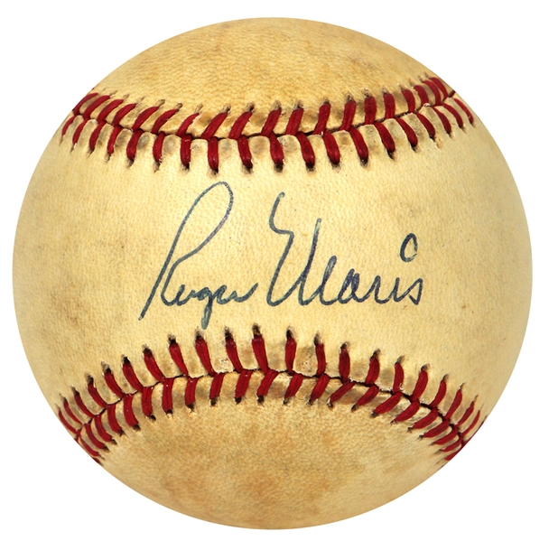 Roger Maris Beautiful Single Signed OAL Baseball JSA