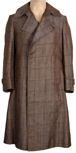 Sammy Davis, Jr. Owned and Worn Custom Certo Brown "Patchwork" Trench Coat