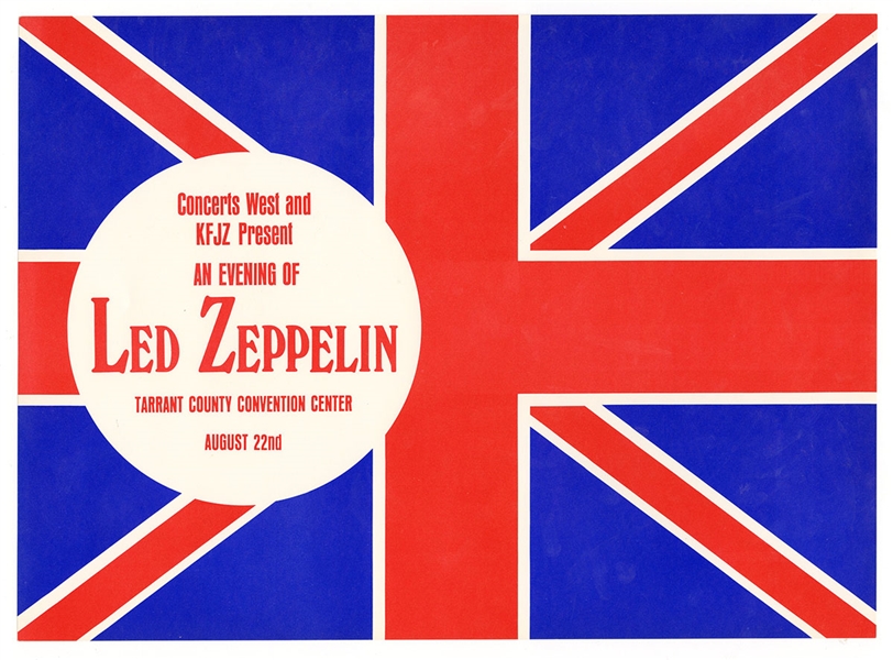 Led Zeppelin Original 1970 Concert Flyer Handbill