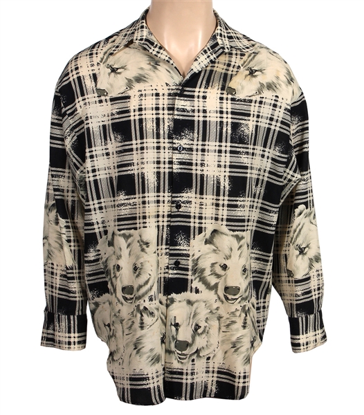 Pink Floyd Richard Wright Owned and Worn “Wolf” Button Down Shirt