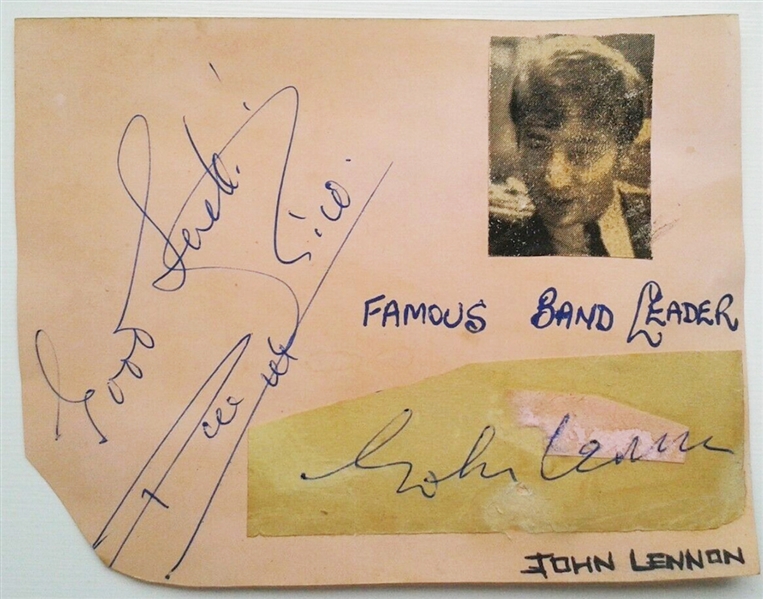 The Beatles John Lennon Signed Cut Frank Caiazzo Authenticated