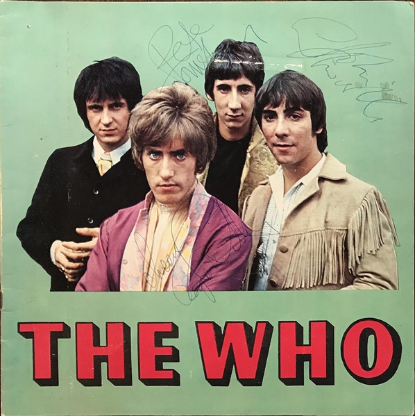 The Who 1967 Band Signed Program With Keith Moon REAL LOA