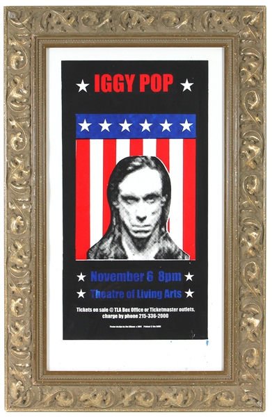 Iggy Pop Theatre of Living Arts Original Concert Lithographic Print