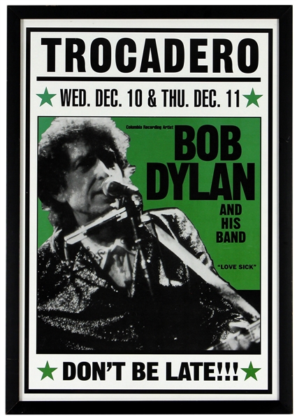 Bob Dylan Trocadero Reproduction Concert Poster