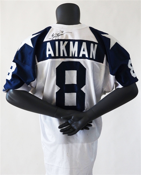 Troy Aikman Game Worn and Signed 75th Anniversary Jersey Worn On 9/19/1994 JSA & Cowboys LOA