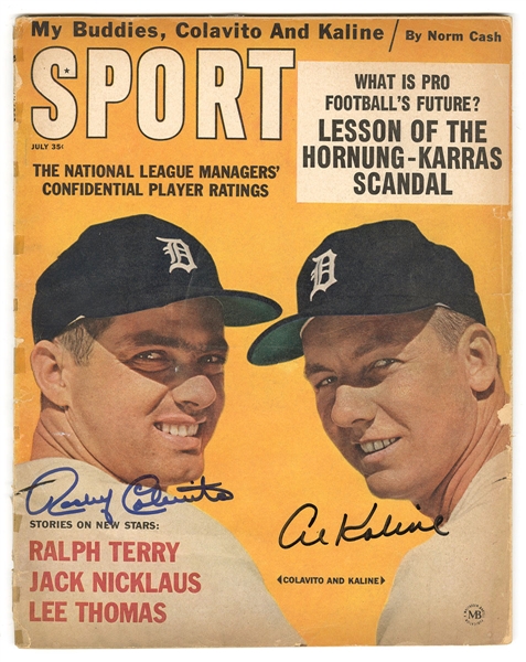 Rocky Colavito and Al Kaline Signed 1963 Sport Magazine