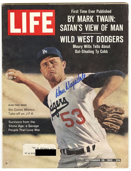 Don Drysdale Signed 1962 Life Magazine