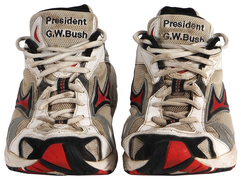 President George W. Bush Owned & Worn Custom Mizuno X10 Sneakers