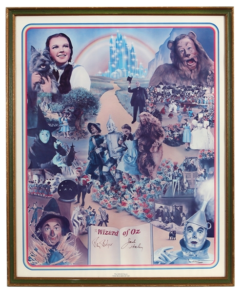 1977 Jack Haley and Ray Bolger Signed "Wizard of Oz" Framed Poster