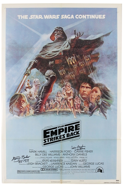 Star Wars Cast Signed “The Empire Strikes Back” Movie Poster