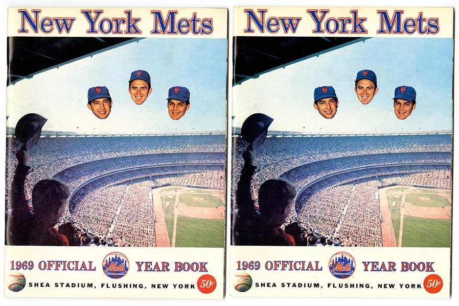 2 1969 Official New York Mets Yearbooks