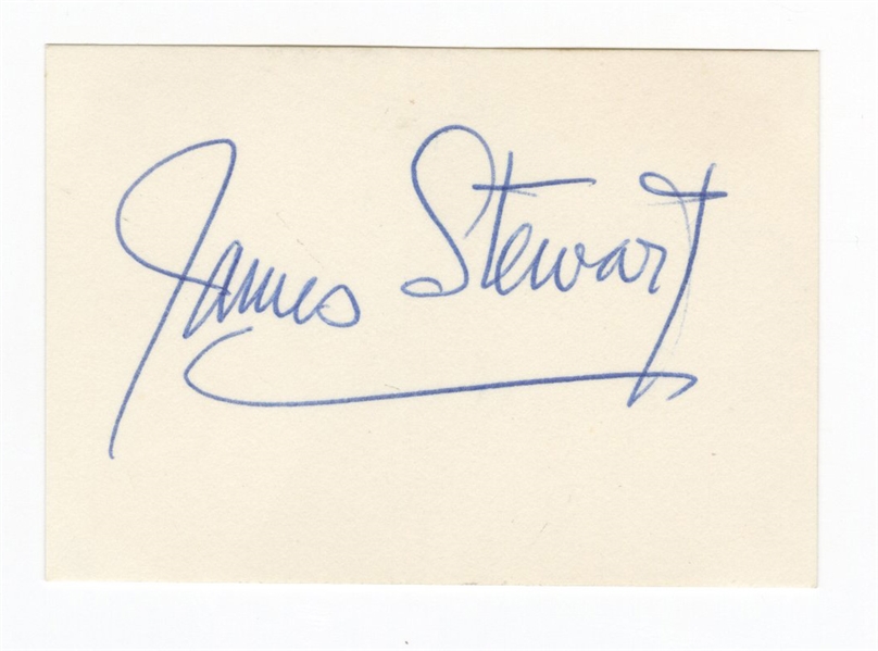 James Stewart Signed Cut JSA
