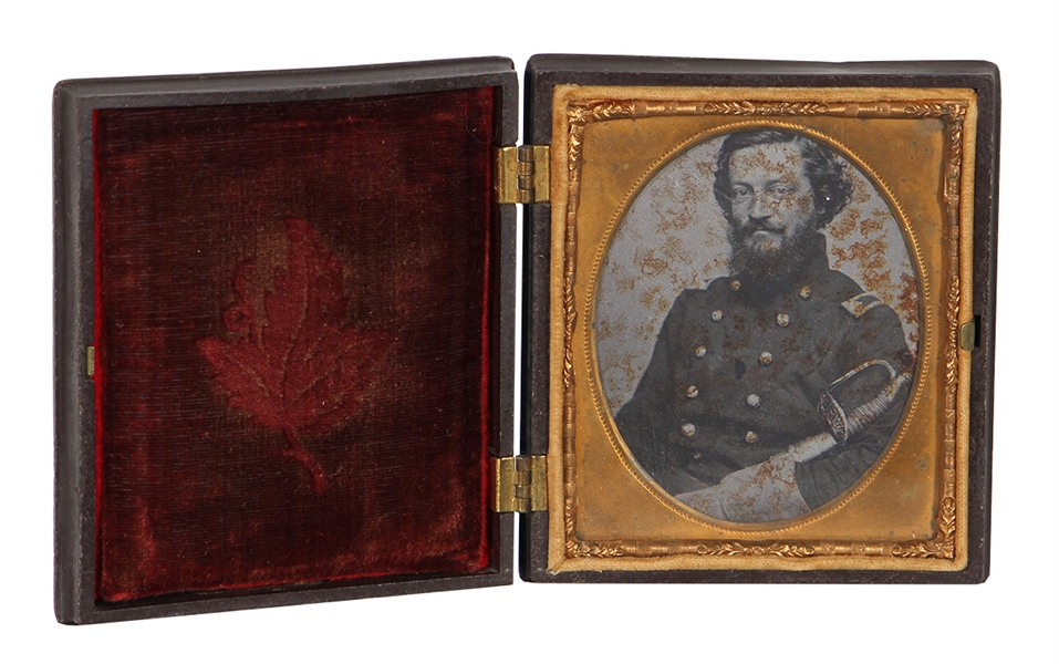 Civil War Soldier Tintype in Gutta Percha Case