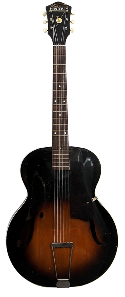 Elvis Presley Owned & Played Harmony Monterey Guitar Used While Stationed in Germany