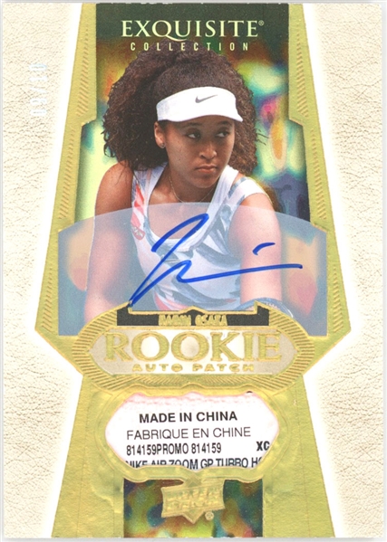 2021 Exquisite Collection #RAR-NO Naomi Osaka Rookie Patch Auto with Laundry Tag (#09/10)