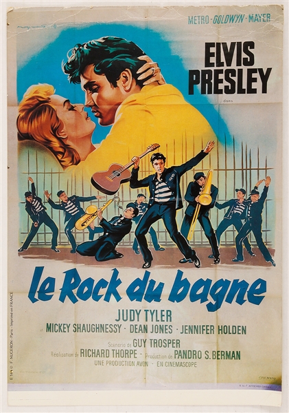 Elvis Presley Original "Jailhouse Rock" (Le Rock du Bagne) French Lobby Card