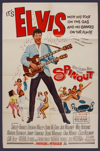 Elvis Presley "Spinout" Original One Sheet Movie Poster