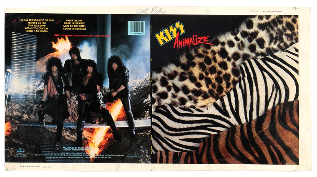 KISS Animalize USA Album Cover Production Proof Sample August 15, 1984