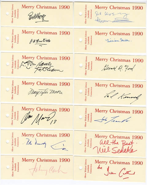 Large Collection of Signed Holiday Bookmarks 300+ (Johnny Cash, Gerald Ford, June Carter et al)