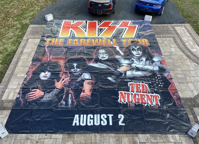 KISS 2000 Farewell Tour Mandalay Bay Hotel, Las Vegas Concert Poster Vinyl Banner 27 Feet x 20 Feet that was attached to side of the Hotel