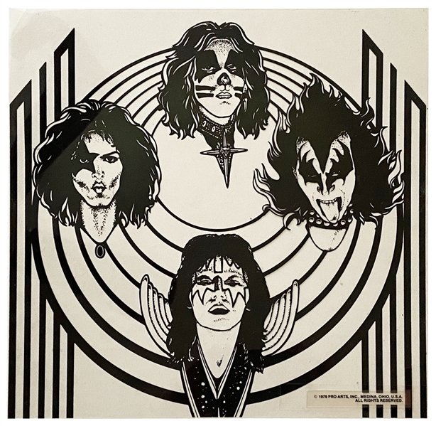 KISS Pro Arts Version Never Released 1979 Blacklight Poster Black and White File Production Transparency