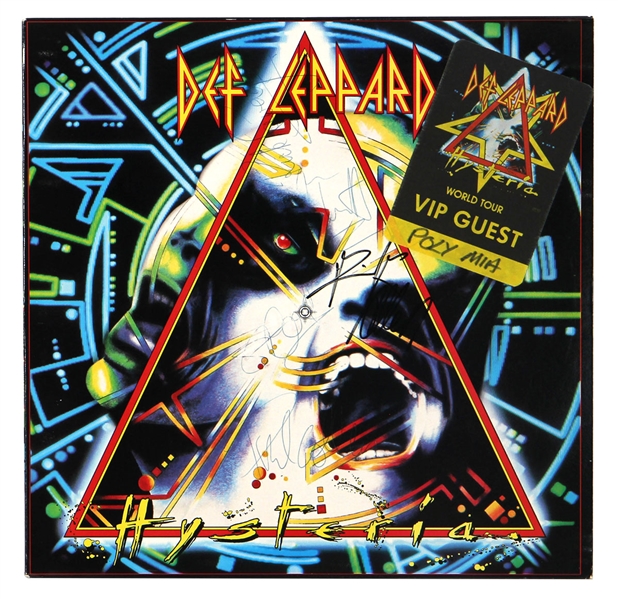 Def Leppard Band Signed “Hysteria” Album with Steve Clark (REAL)