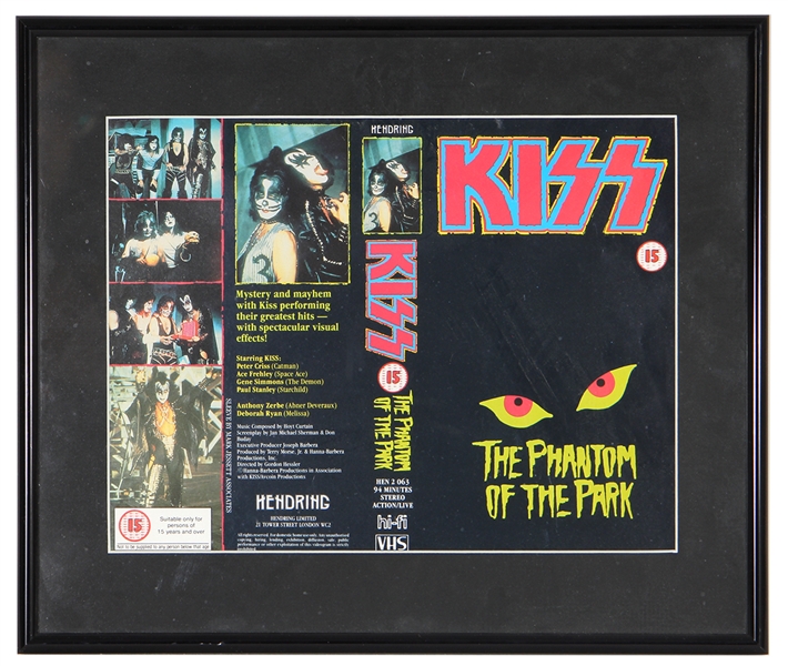 KISS Meets The Phantom Movie Unused Proof Insert for VHS Home Video Release Clamshell Case Version Professionally Framed