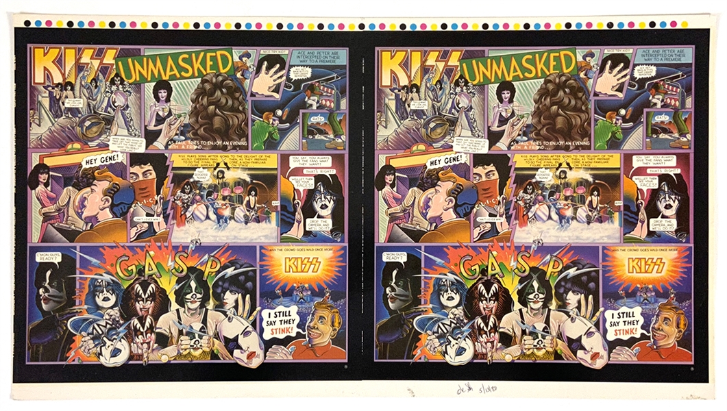 KISS Unmasked USA Album Cover Production Proof Sample May 13, 1980