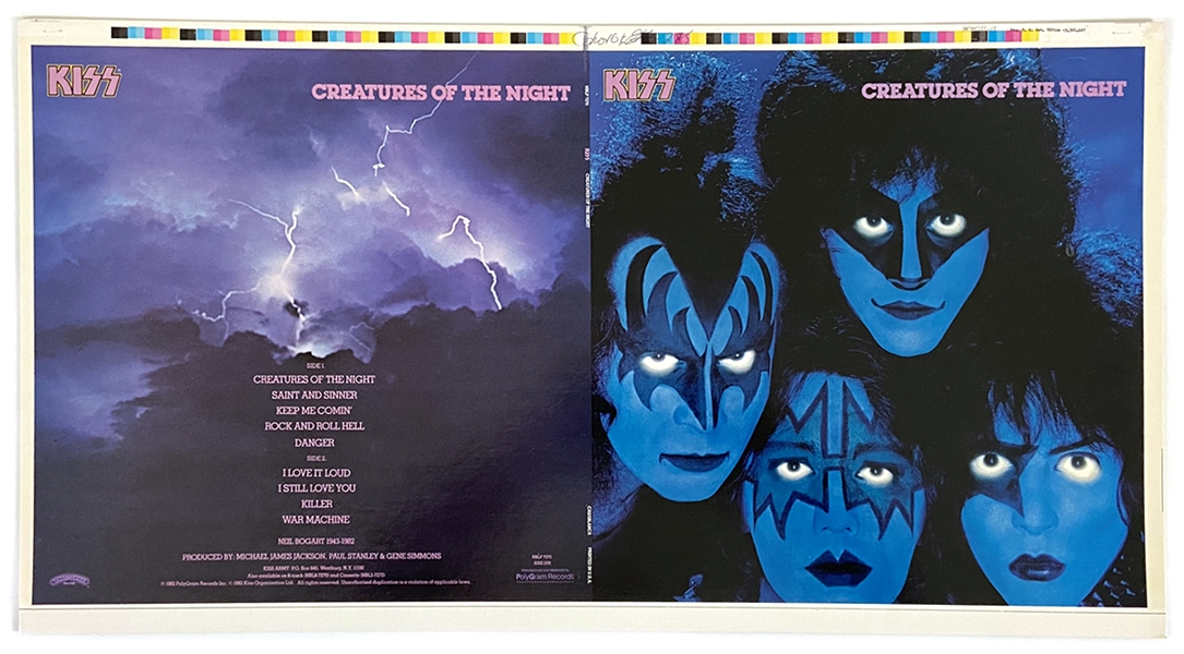 KISS Creatures Of The Night US Album Cover Production Proof Sample 1982