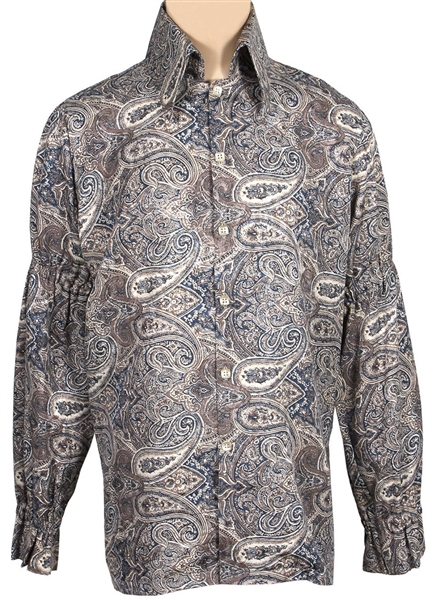 Elvis Presley 1970s Owned and Worn I.C. Costume Co. Custom Paisley Shirt