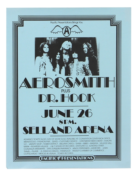Aerosmith Original Selland Arena Concert Poster