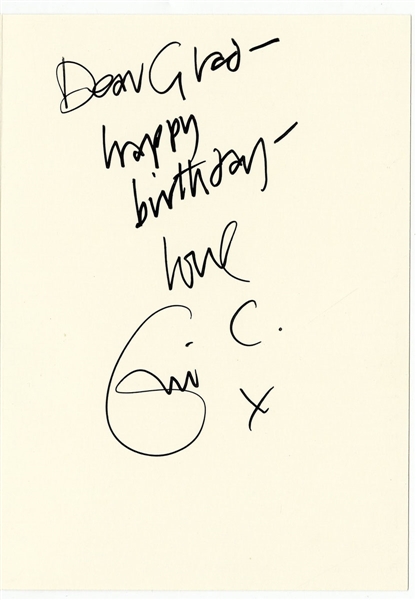 Eric Clapton Signed Birthday Card (REAL)
