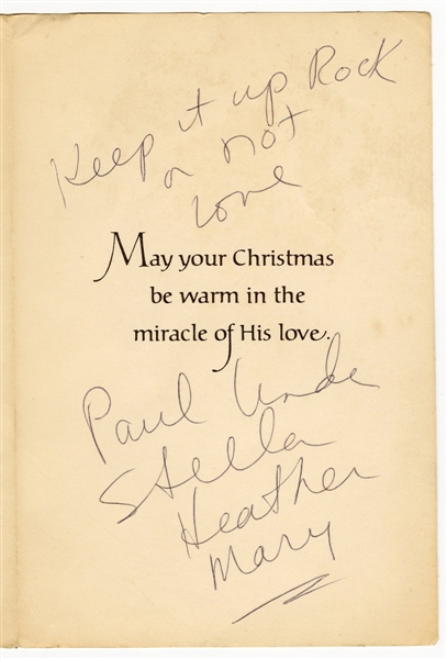 Paul McCartney Signed Christmas Card (Written by Linda McCartney)