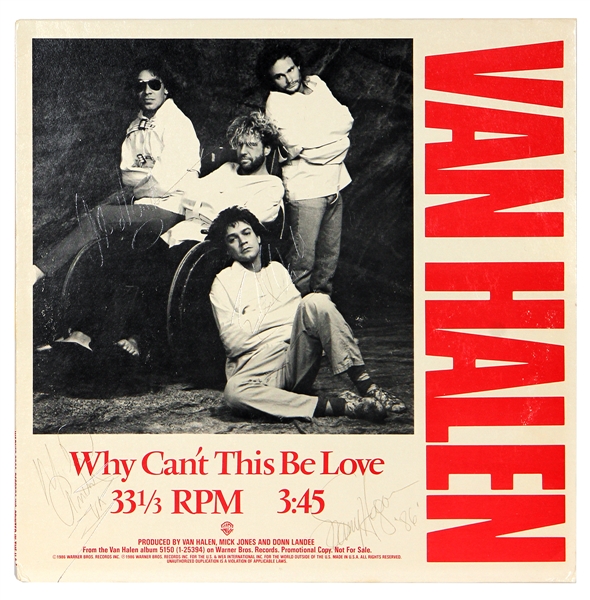 Van Halen Band Signed “Why Cant This Be Love” Album (REAL)