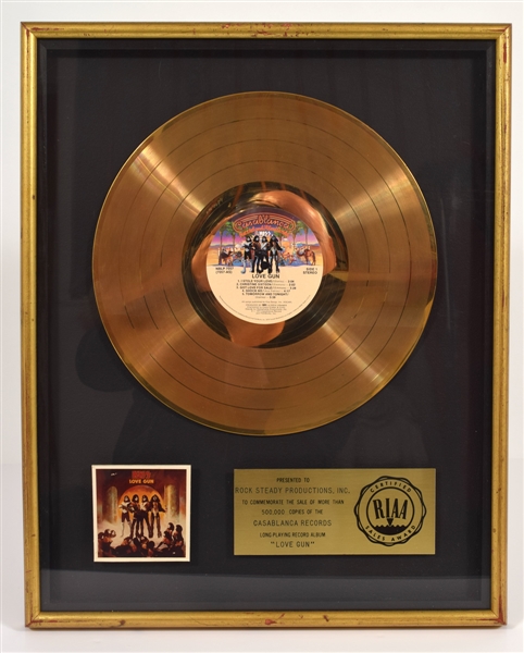KISS 1977 Original “Love Gun” RIAA Gold Record (Bill Aucoin Estate)