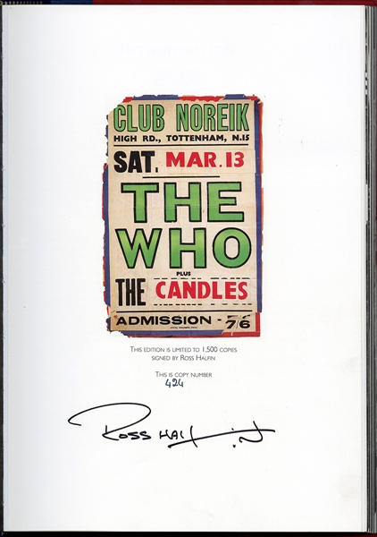 Ross Halfin Signed "The Who: Maximum Who" Sold Out Limited Eidtion Genesis Publications Photograph Book