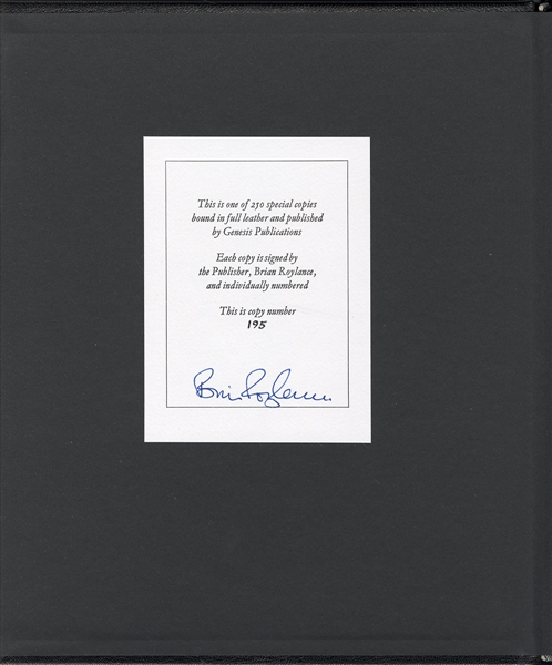 Brian Roylance Signed "Early Dylan" Sold Out Limited Edition Genesis Publications Photograph Book
