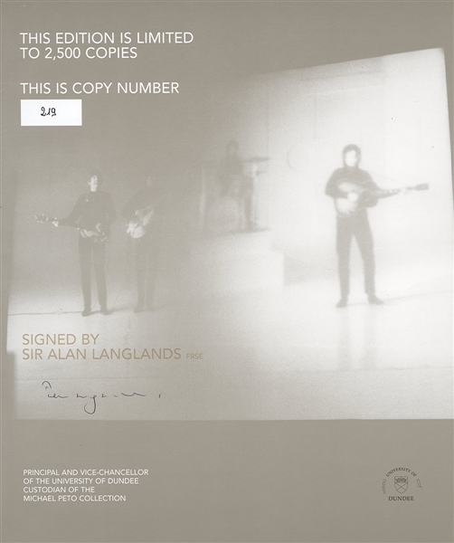 Alan Langlands Signed "Now These Days Are Gone" Beatles Sold Out Limited Edition Genesis Publications Photography Book