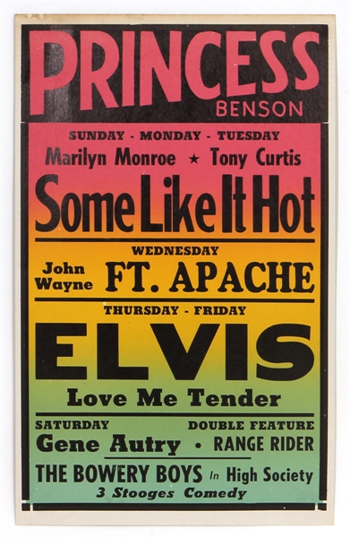 Elvis Presley “Love Me Tender” Poster